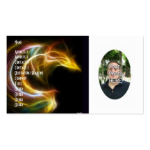 Your Photograph with Fractal Flame Artwork Card Business Card Templates