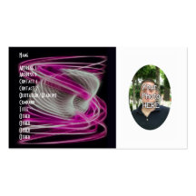 Your Photograph with Fractal Flame Artwork Card Business Cards