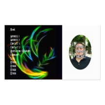 Your Photograph with Fractal Flame Artwork Card Business Card