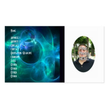 Your Photograph with Fractal Flame Artwork Card Business Card Templates