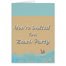 You're Invited To A Beach Party Cards