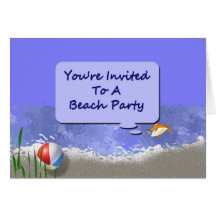 You're Invited To A Beach Party Greeting Cards