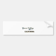 Yucca Valley California City Classic Bumper Stickers