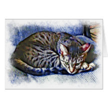 Yuki Cat Art Card