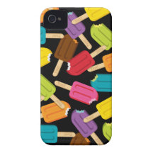 Yum! Popsicle iPhone Case (Black) iPhone 4 Case-Mate Case