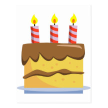 Yummy Food - Birthday Cake Postcard