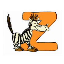 Z For Zebra postcards