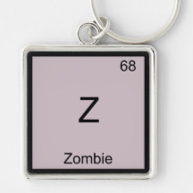 Z - Zombie Funny Chemistry Element Symbol T-Shirt Key Chain