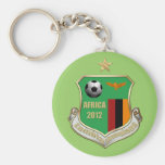 Zambia Africa 2012 Champions Zambian flag Soccer Keychains