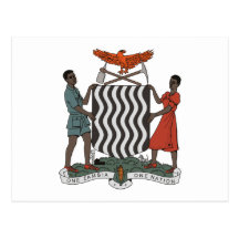Zambia Coat of Arms Postcard