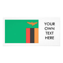 Zambia Flag Personalized Photo Card