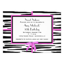 Zebra Invitation Template