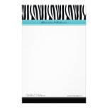 Zany Zebra Aqua Customised Designer Stationery