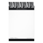 Zany Zebra Black Customised Designer Stationery