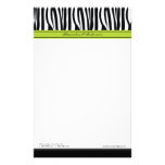 Zany Zebra Lime Customised Designer Stationery