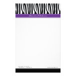 Zany Zebra Purple Customised Designer Stationery