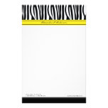 Zany Zebra Yellow Customised Designer Stationery