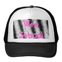 zebra fur, WeeSchool Trucker Hats