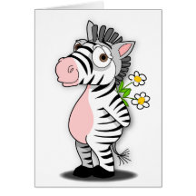 Zebra Greeting Card