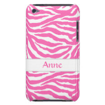 Zebra Stripes In Hot Pink On iPod Touch Case-Mate casemate cases