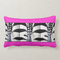 Zebra Tail Pillow - Black, White & Pink pillows