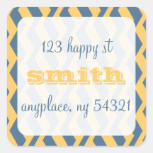 Zebra Zig-Zag Stripes Address Label Sticker