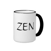 Zen Black and White Ringer Mug