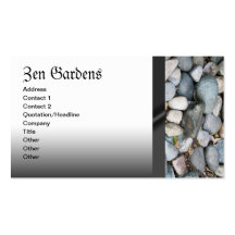 Zen Garden Landscaping Stones Business Cards