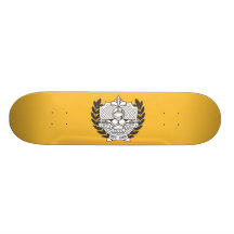 Zeta Zeta Zeta Fraternity Crest - B&W Skate Boards