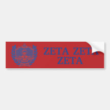 Zeta Zeta Zeta Fraternity Crest - Colour Bumper Sticker