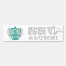 Zeta Zeta Zeta Fraternity Crest - Teal/Grey Bumper Stickers