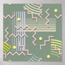 Zigzag Pastels Posters
