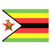 Zimbabwe Flag Personalized Announcements