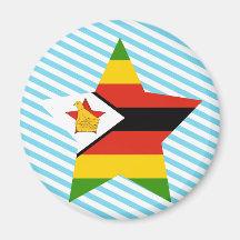 Zimbabwe Star Fridge Magnets