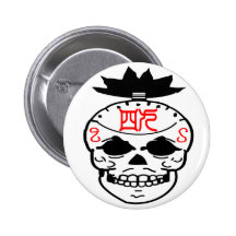 「ZIPANGU49ER」 SKULL logo No.1 缶バッジピンバック