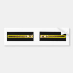 Zipper Black Yellow Copper 2H The MUSEUM Zazzle Bumper Sticker