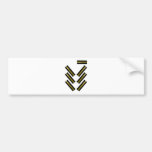 Zipper Black Yellow Copper 40-7b The MUSEUM Zazzle Bumper Sticker
