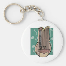 zither harp key chain