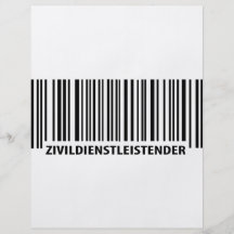 Zivildienstleistender barcode label icon flyer