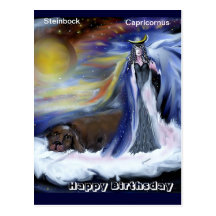 Zodiac sign Capricornus- postcard