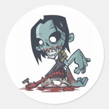 ZOMBIE1 ROUND STICKER