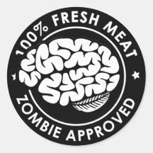 Zombie Approved Inverted Sticker