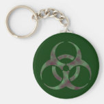 Zombie Biohazard Symbol Key Chain