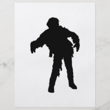 Zombie Black Silhouette Personalized Flyer