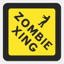 Zombie Crossing Sticker