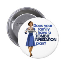Zombie Infestation Plan Pinback Buttons