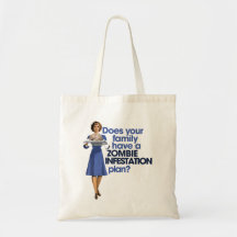 Zombie Infestation Plan Tote Bags