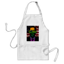 Zombie Obama Bloody Flag Aprons