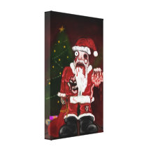 Zombie Santa Stretched Canvas Print