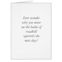 Zombie Squirrel Greeting Card